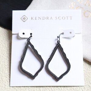 Kendra Scott Sophia Gunmetal Drop Earrings NEW